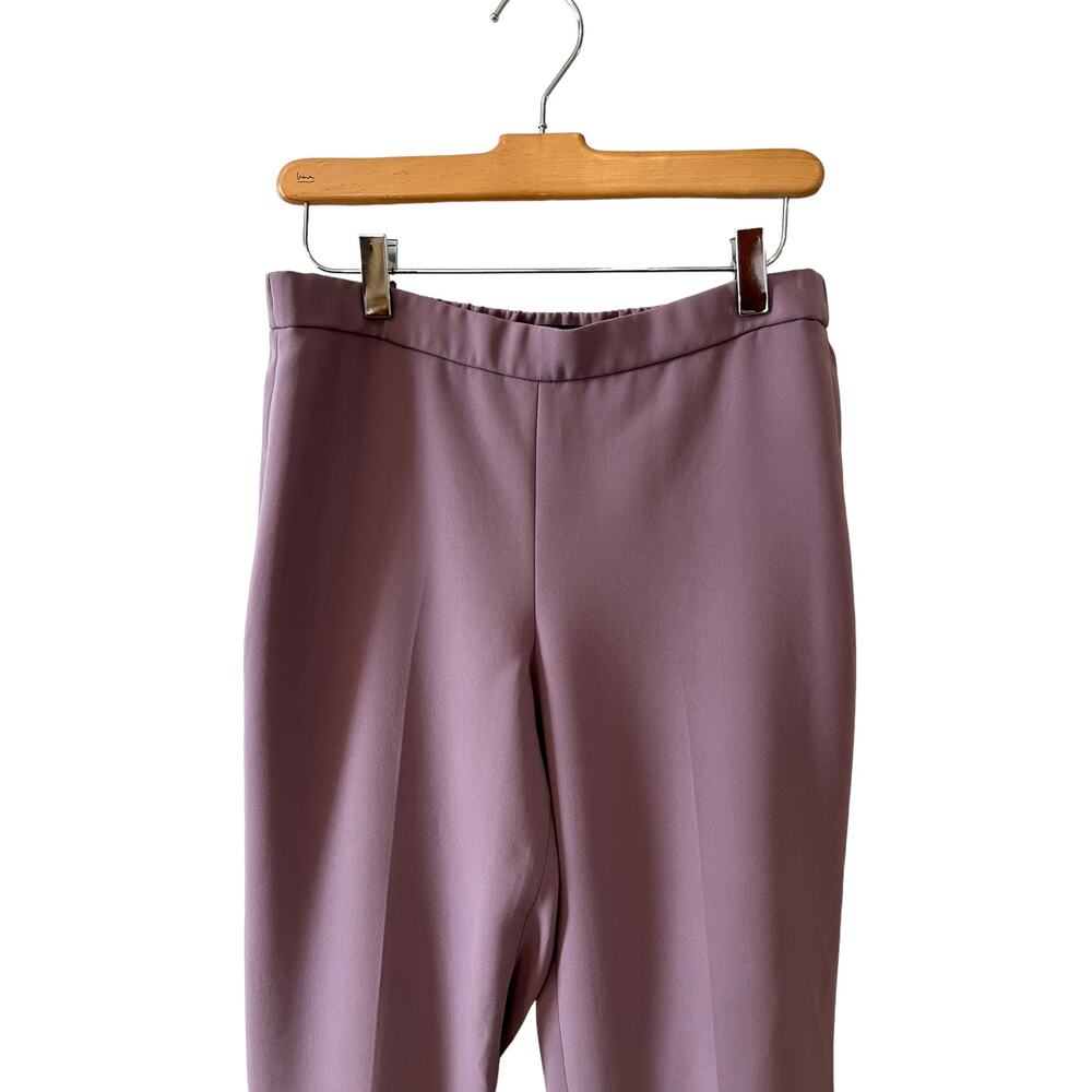 Theory Basic Pull On Classic Crepe Pants Lilac 4 - image 4